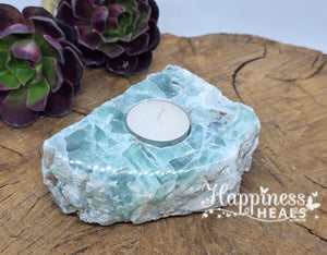 Fluorite Tea Light Candle Holder