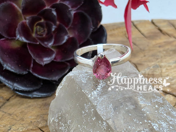 Pink Tourmaline Ring - Size 7