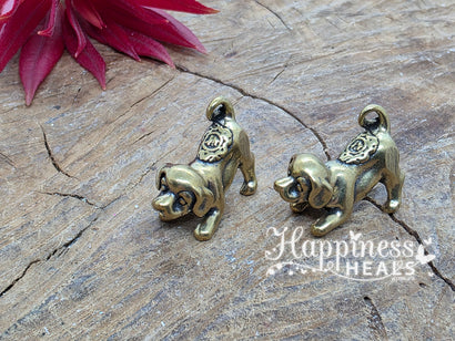 Brass Dog Figurine – Guardian of Loyalty & Grounded Energy - Small