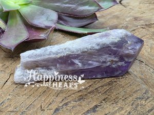 Dragon Tooth Amethyst Elestial Crystal Point Wand