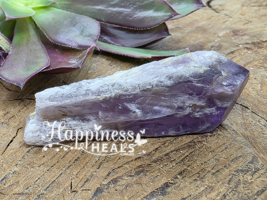 Dragon Tooth Amethyst Elestial Crystal Point Wand