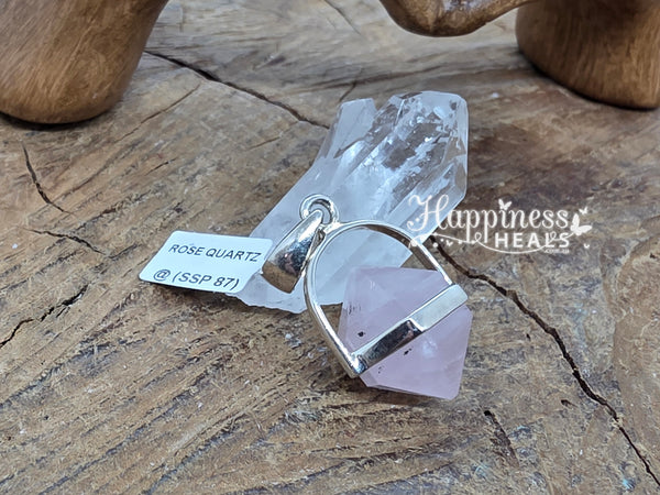 Rose Quartz Double Point Pendant
