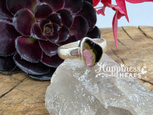 Tourmaline Watermellon Ring - Size: 9