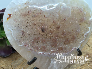 Agate Druze Geode – Heart Shape 💖✨