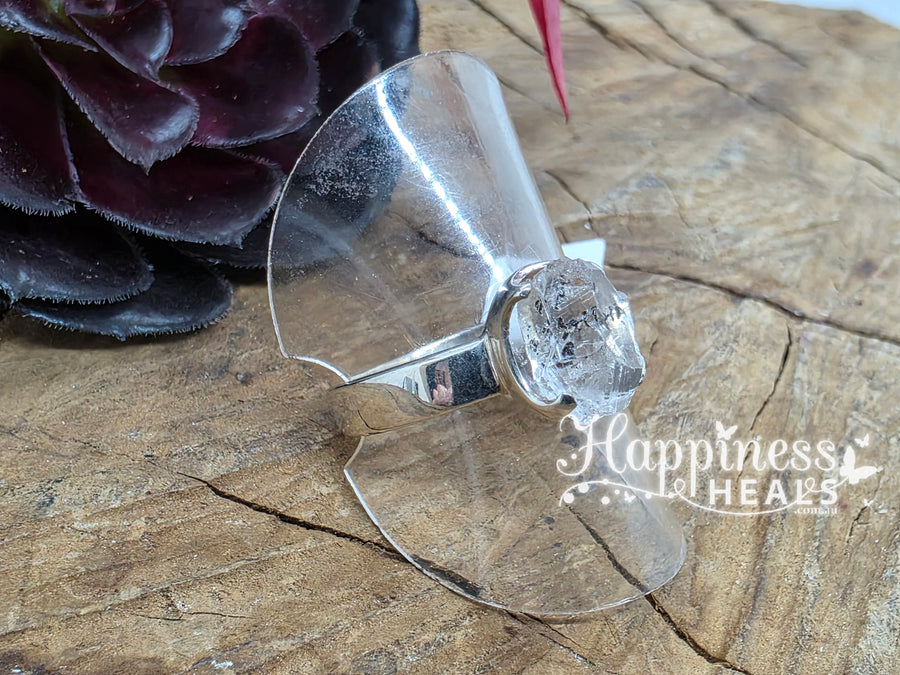 Herkimer Diamond Sterling Silver Ring - 9