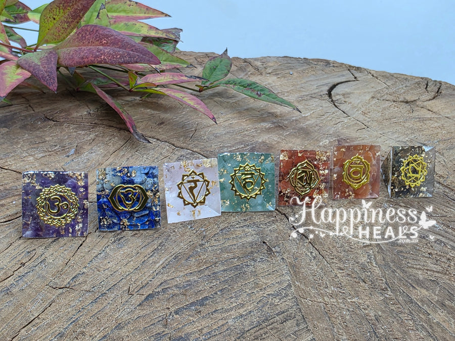 Orgonite Pyramid - Chakra Set