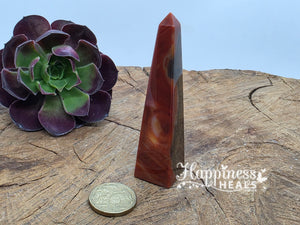 Banded Carnelian Obelisk – Vitality, Creativity & Grounded Confidence 🔶✨