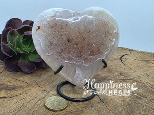 Agate Druze Geode – Heart Shape 💖✨