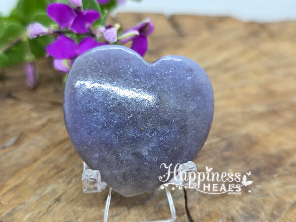 Dark Pink Lepidolite Heart