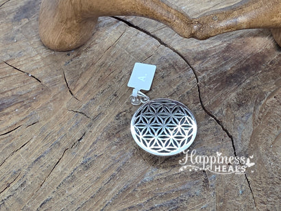 Onyx Flower of Life pendant