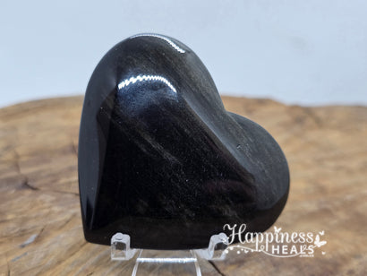 Obsidian Gold Sheen Heart