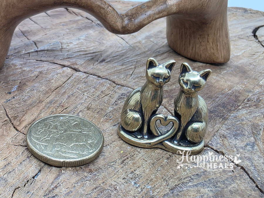 Brass Cat Couple