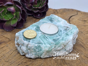 Fluorite Tea Light Candle Holder