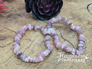 Strawberry Quartz Nugget Bracelet – The Stone of Love & Joy