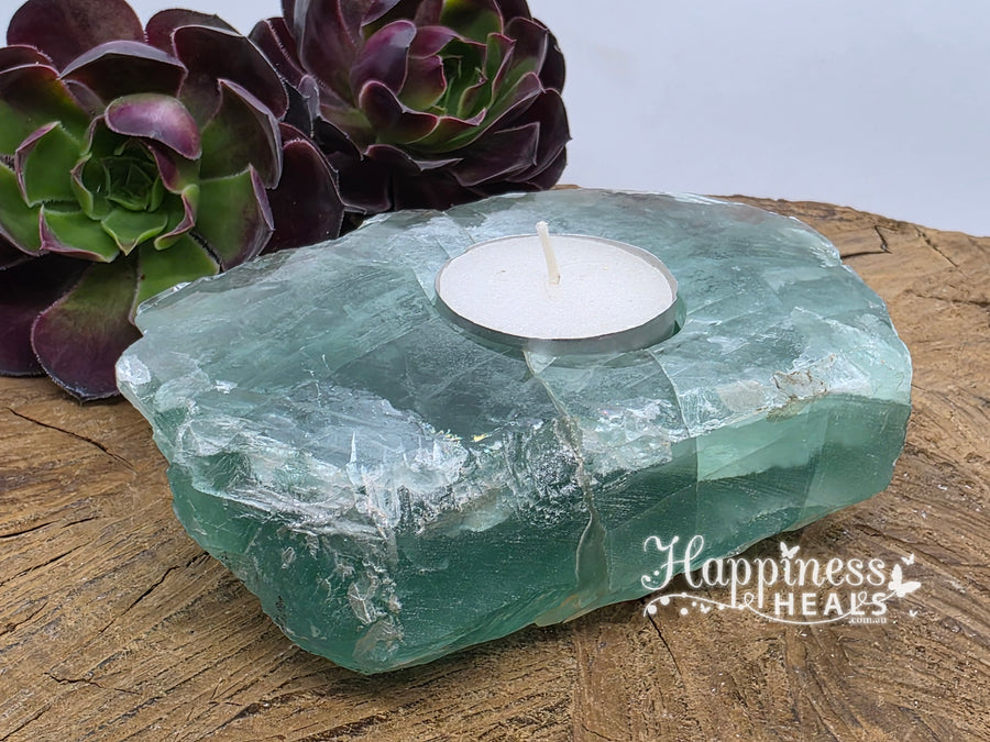 Fluorite Tea Light Candle Holder