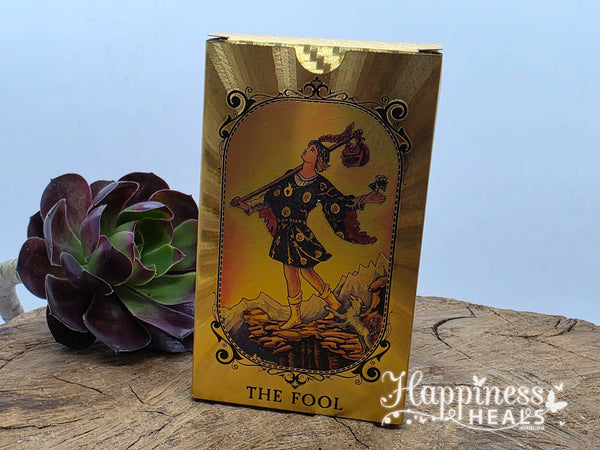 Gold Foil The Rider Tarot  - The Fool