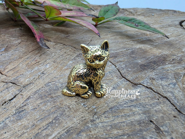 Brass Cat Figurine