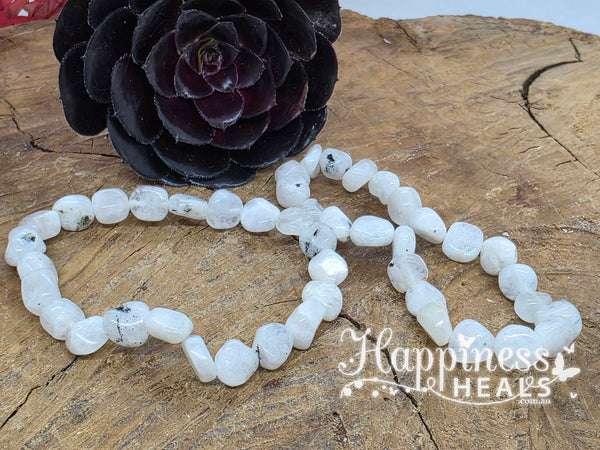 Rainbow Moonstone Nugget Bracelet