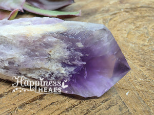 Dragon Tooth Amethyst Elestial Crystal Point Wand