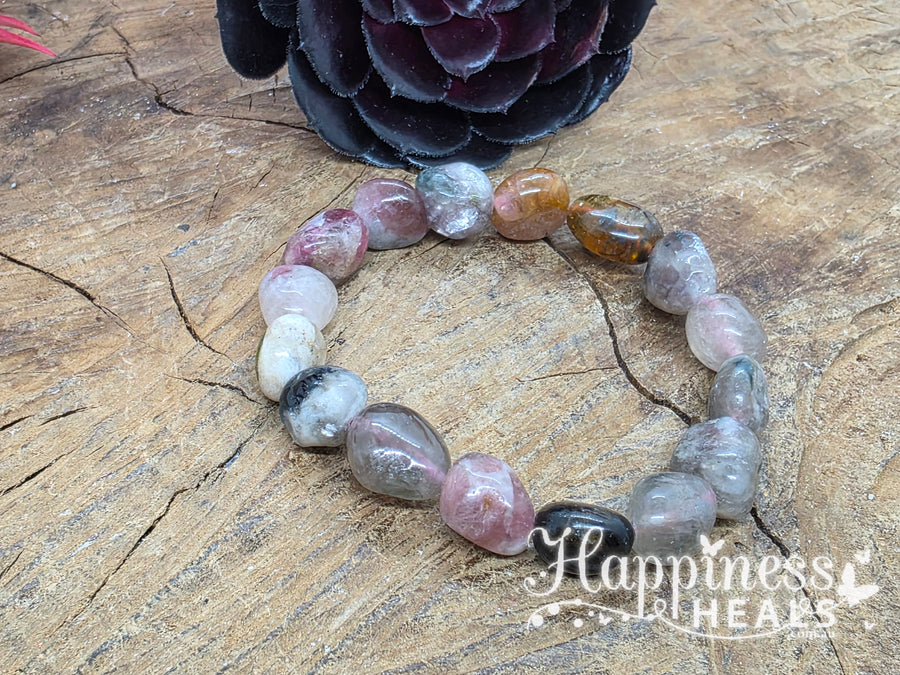 Rainbow Tourmaline Nugget Bracelet 🌈