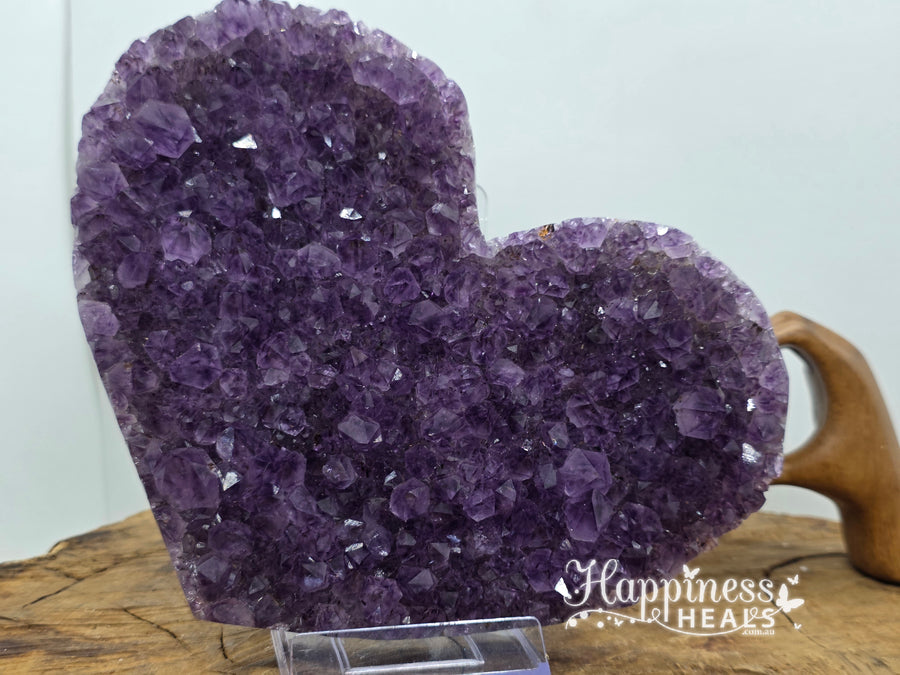 Amethyst Cluster Heart