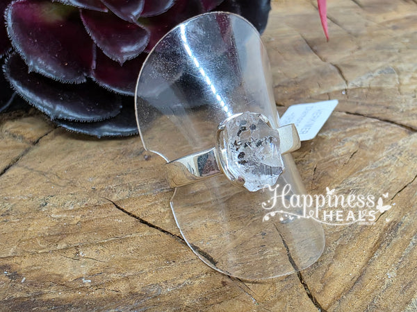 Herkimer Diamond Sterling Silver Ring - 9