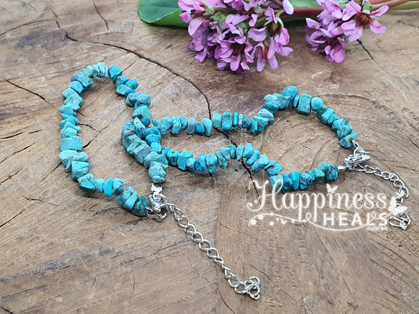 Turquose Chip Anklet