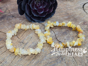 Orange Calcite Chip Bracelet