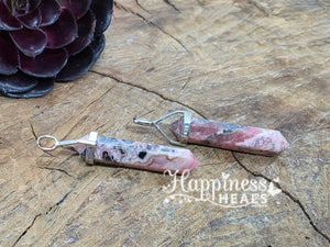 Rhodochrosite Double Point Pendant – Emotional Balance & Heart Awakening 💗✨