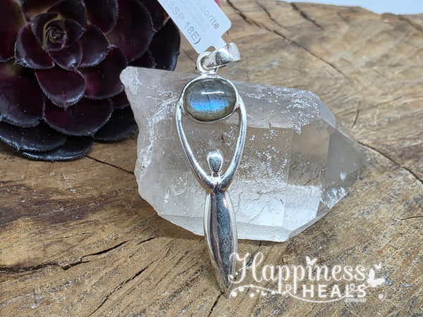 Labradorite Goddess Pendant