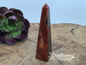 Banded Carnelian Obelisk – Vitality, Creativity & Grounded Confidence 🔶✨