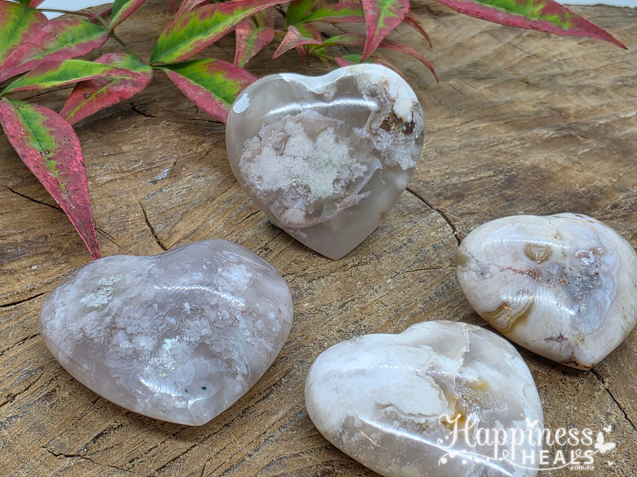 Flower Agate Heart