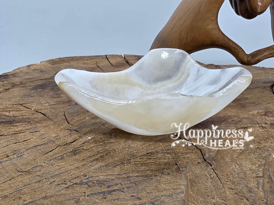 White Aragonite  Bowl