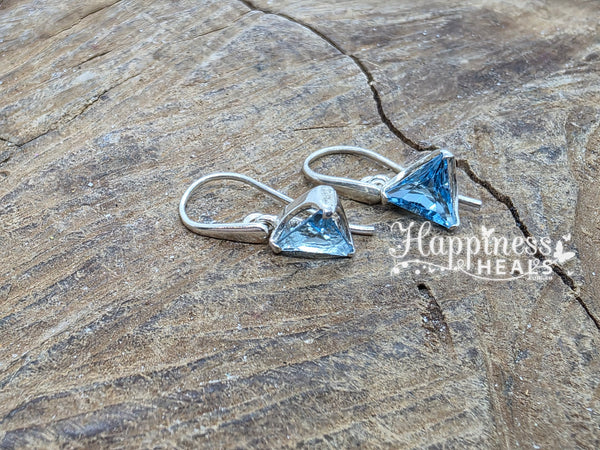 Aretes de topacio azul
