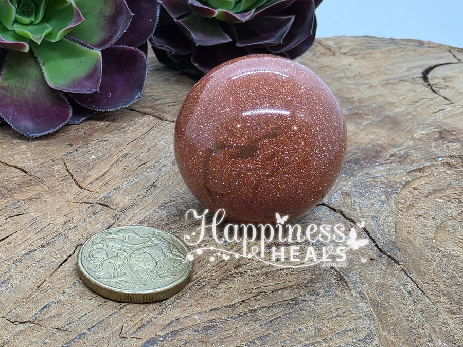 Goldstone Sphere – Ambition, Energy & Uplifting Vibes ✨🧡