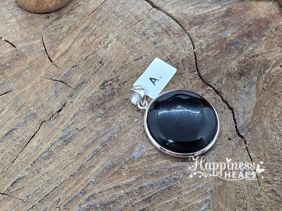 Onyx Flower of Life pendant