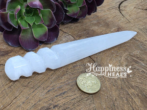 Selenite Wand – Cleansing, Clarity & High-Vibration Energy 🤍✨