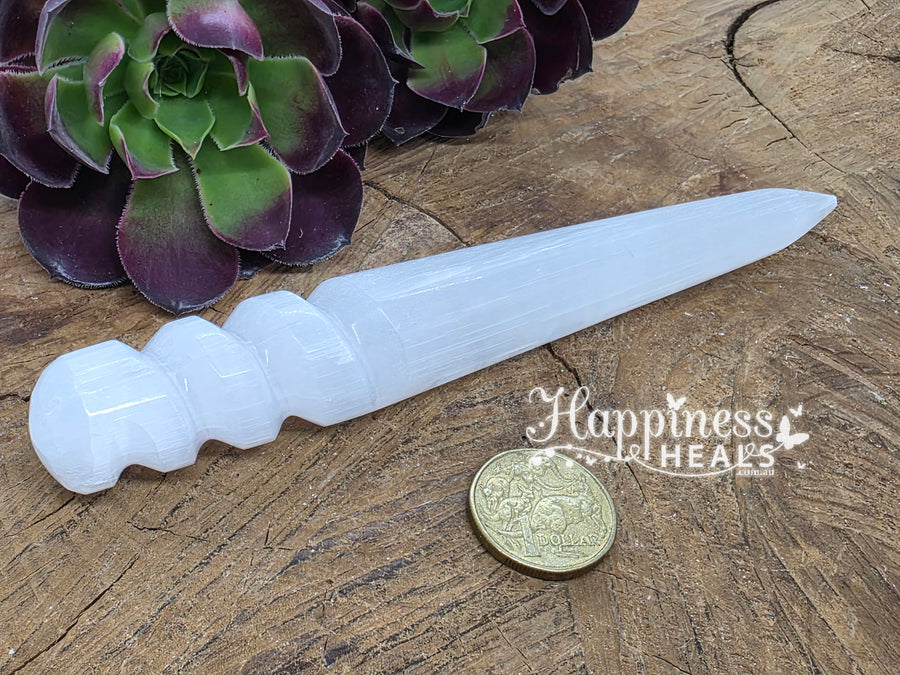 Selenite Wand – Cleansing, Clarity & High-Vibration Energy 🤍✨