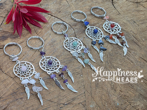 Dream Catcher Crystal Key Ring