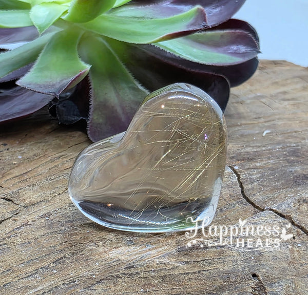 Smokey Rutilated Heart
