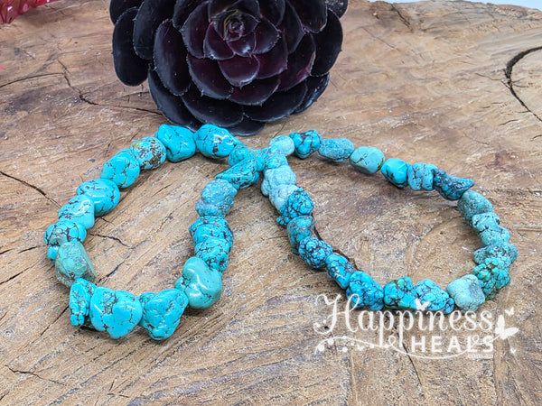 Turquoise Tibetan Nugget Bracelet 🌀🔹
