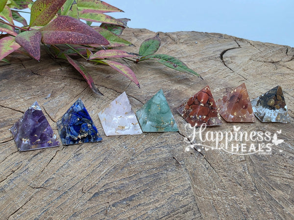 Orgonite Pyramid - Chakra Set