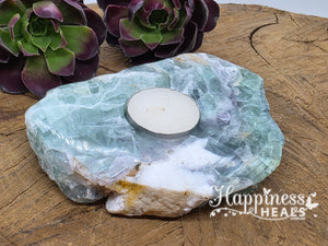 Fluorite Tea Light Candle Holder