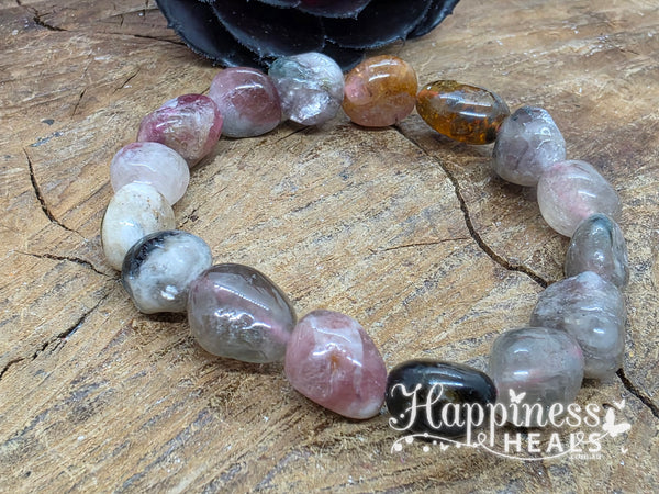 Rainbow Tourmaline Nugget Bracelet 🌈