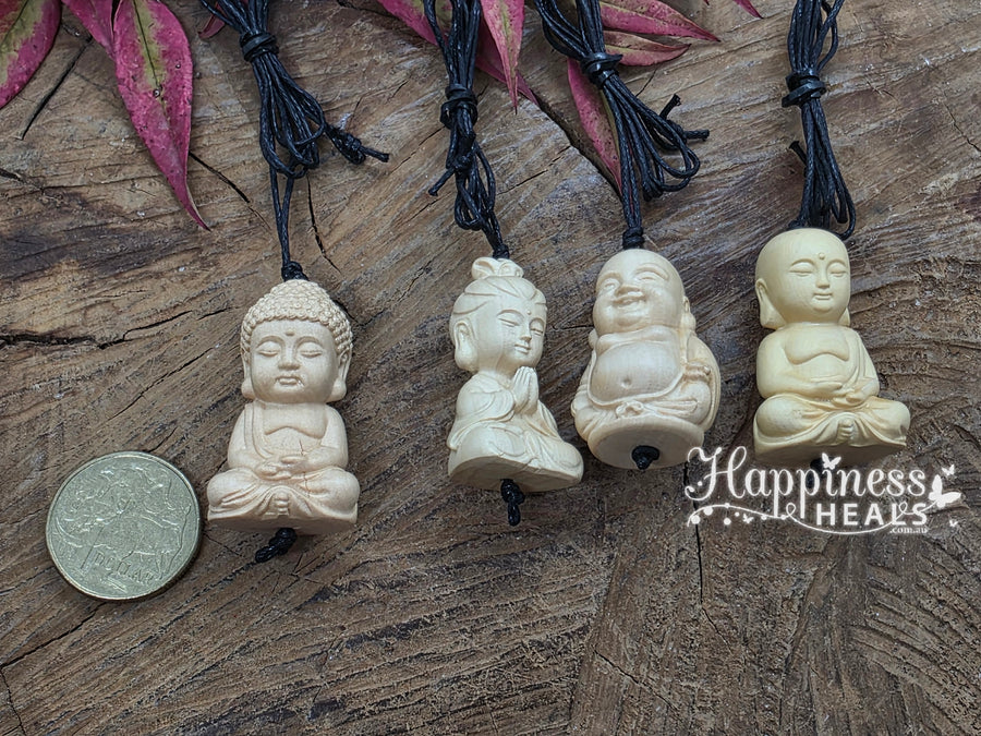 Wooden Buddha Necklace