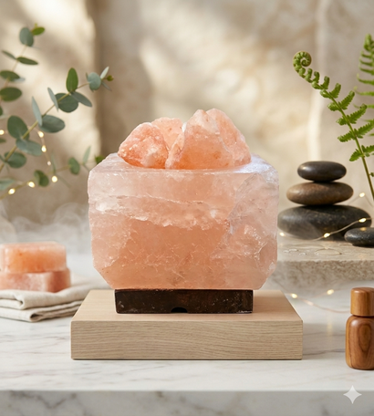 Bowl Of Himalayan Salt Lamp (Square)
