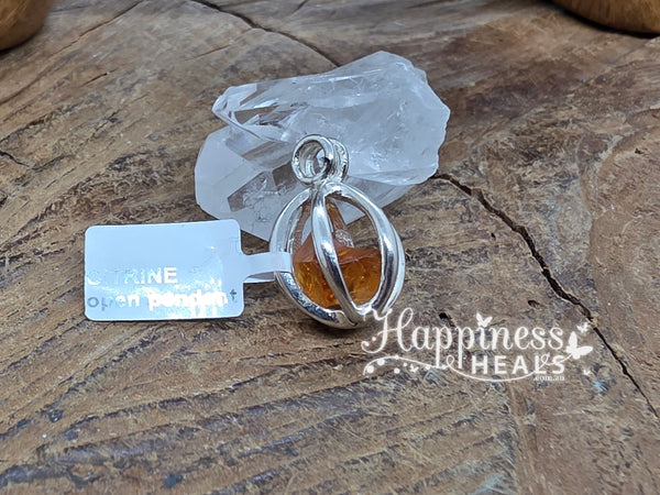 Citrine Opening Cage Pendant