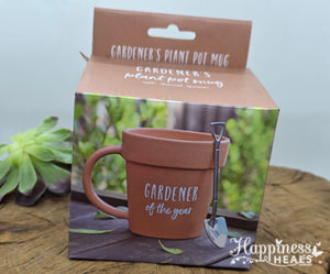 Gardener of the Year Pot Mug with Shovel Spoon 🌱☕