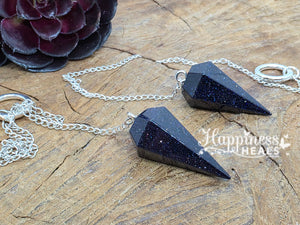 Blue Goldstone Pendulum – Ambition, Protection & Inner Spark ✨💙