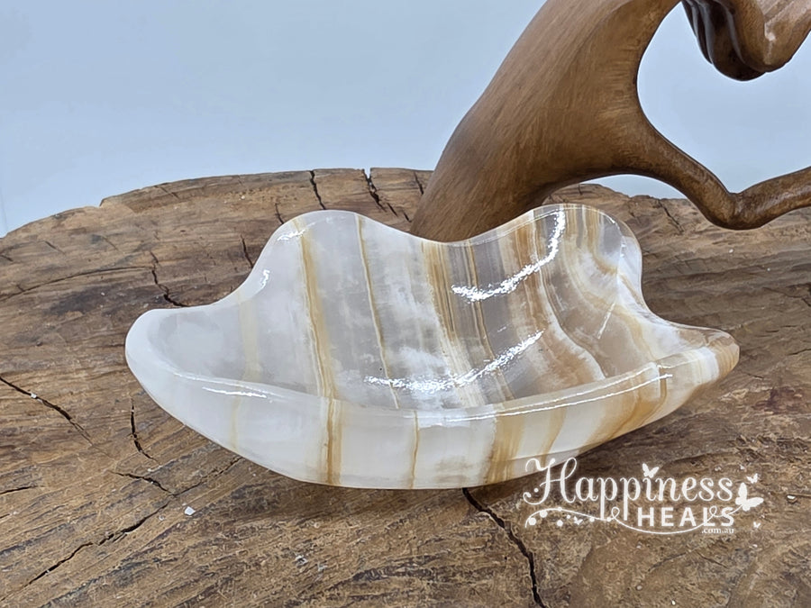 White Aragonite  Bowl